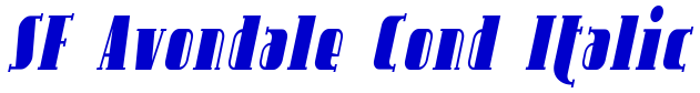 SF Avondale Cond Italic шрифт